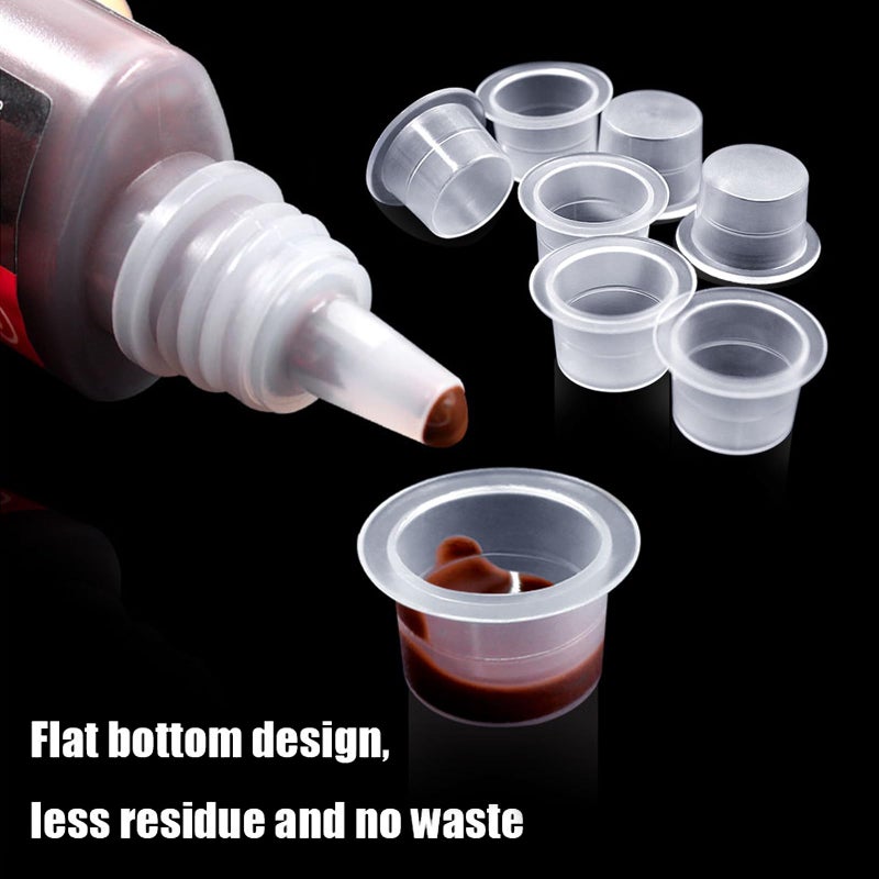 WZPB Ink Caps - 1000Pcs Small Tattoo Ink Cups 8MM Ink Caps Pigment Cups Disposable Cups for Tattoo Ink Supplies - Image 5