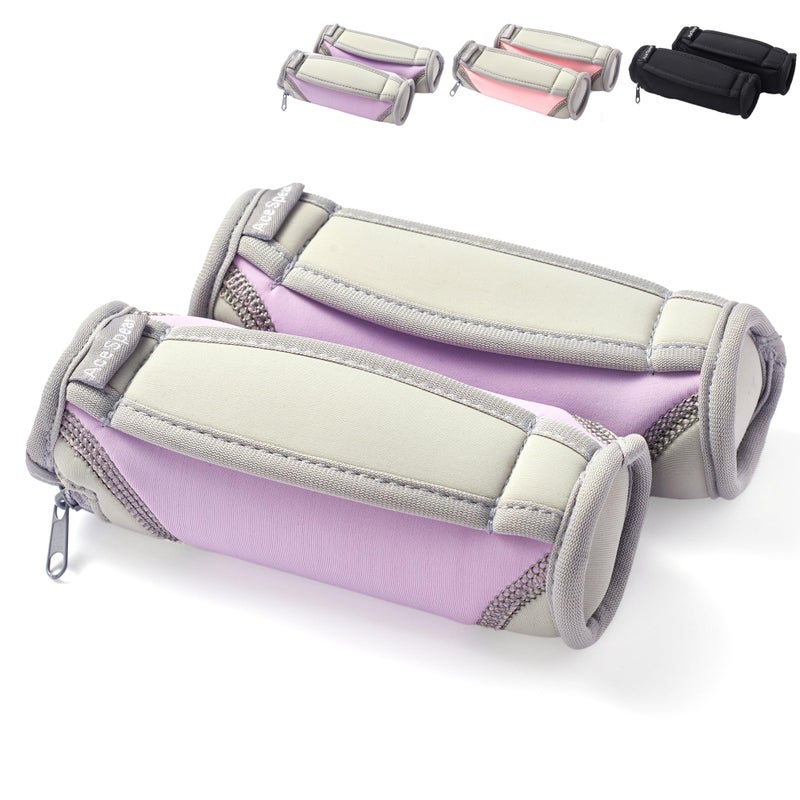 AceSpear Hand Weights for Women Men 1lb 2lbs 3lbs 4lbs Soft Dumbbells of 2, Detachable Walking Weight for Aerobics, Jogging, Running (1 lb x 2, Purple) - Image 1