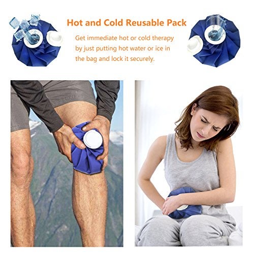 SWISSELITE Ice Bag Packs of 3 - Reusable Hot & Cold Packs in 3 Sizes (6/9/11 inches) - Image 2