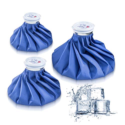 SWISSELITE Ice Bag Packs of 3 - Reusable Hot & Cold Packs in 3 Sizes (6/9/11 inches) - Image 1