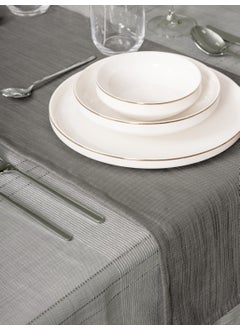 COTTON BOX Antique Tablecloth Set Jasmine Gray 155X220  - Image 2