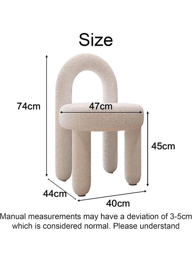 ليدين كرسي مكياج فاخر من الكشمير الأنيق لغرفة النوم أو غرفة المعيشة - Image 3