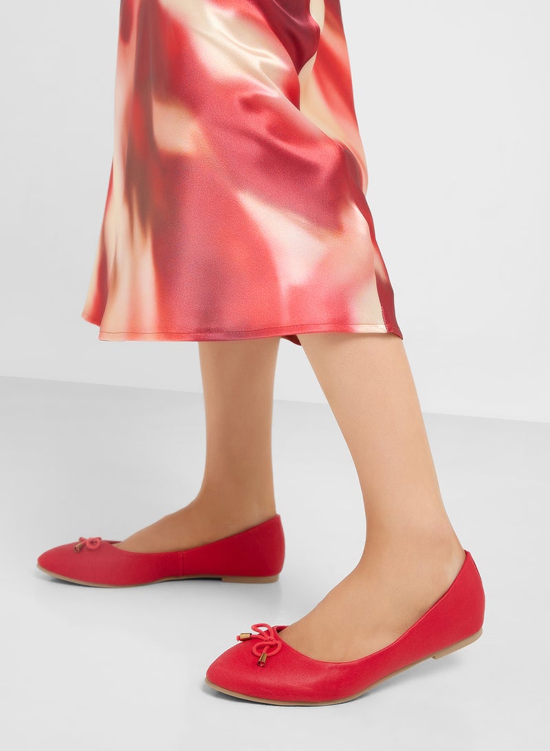 LEATHER COLLECTION Classic Ballerina With Bow - Image 5