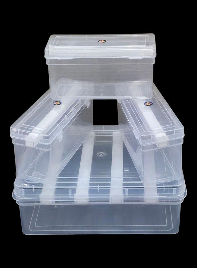 VILOMP Adjustable 1,1,1,4 rod Bangles Storage Chudi Set Organizer (4 rod & 1 rod with 3 box) Jewellery Storage Display Box for Bangles Bracelet Wrist Watch Hair Bands Scrunchies, Transparent - Image 2