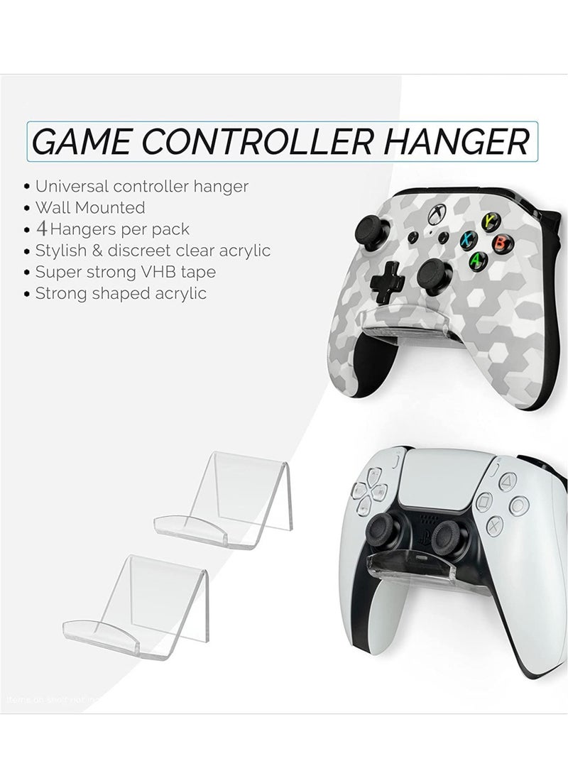 SYOSI Game Controller Wall Mount Holder Stand (4 Pack) For Xbox One Ps4 Ps5 Steam Switch Pc Universal Gamepad Accessories  - Image 3