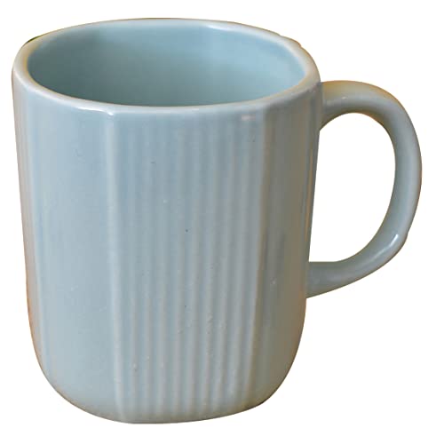 Kunhar Ceramic Coffee Mugs - 2 Piece, Cadet Blue, 300ml - Image 3