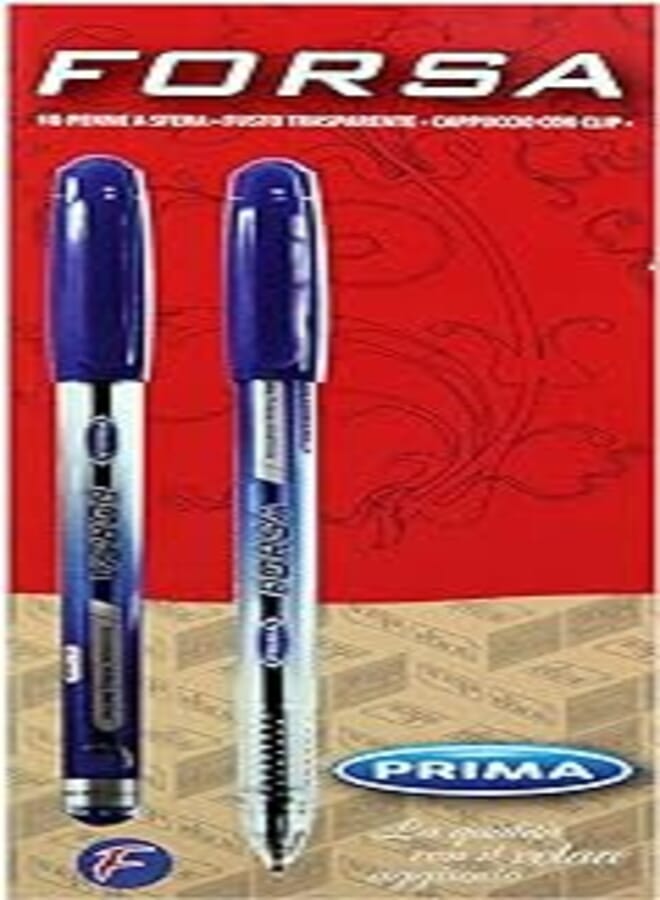 Prima Forsa Ballpoint Pen Fine - Pack of 10 Pieces - Black