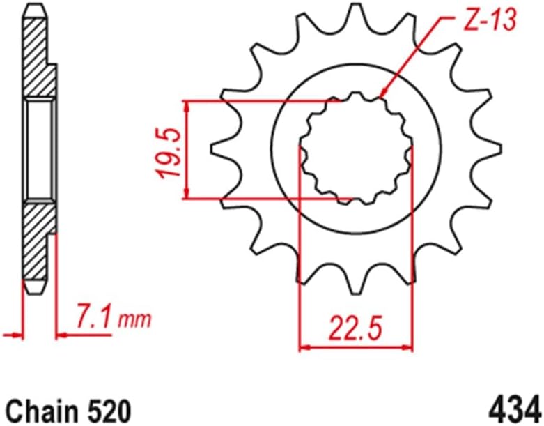 Wivplex 520 15T Motorcycle Front Sprocket for Suzuki - Image 2