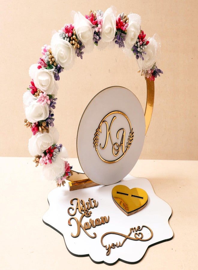Rn Collection Engagement Ring tray ring holder platter 10x10x10 inch White Acrylic - Image 4