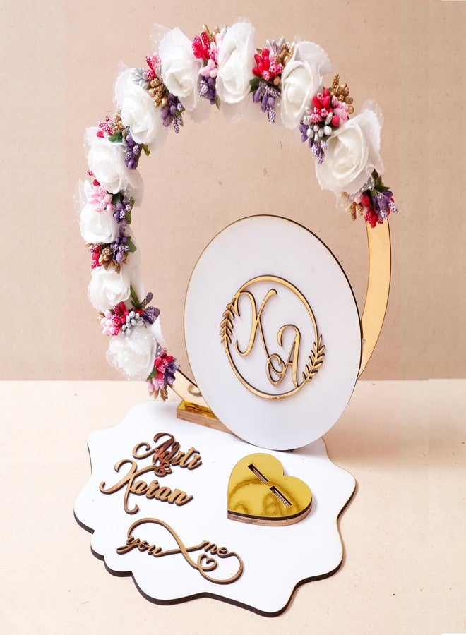 Rn Collection Engagement Ring tray ring holder platter 10x10x10 inch White Acrylic - Image 3
