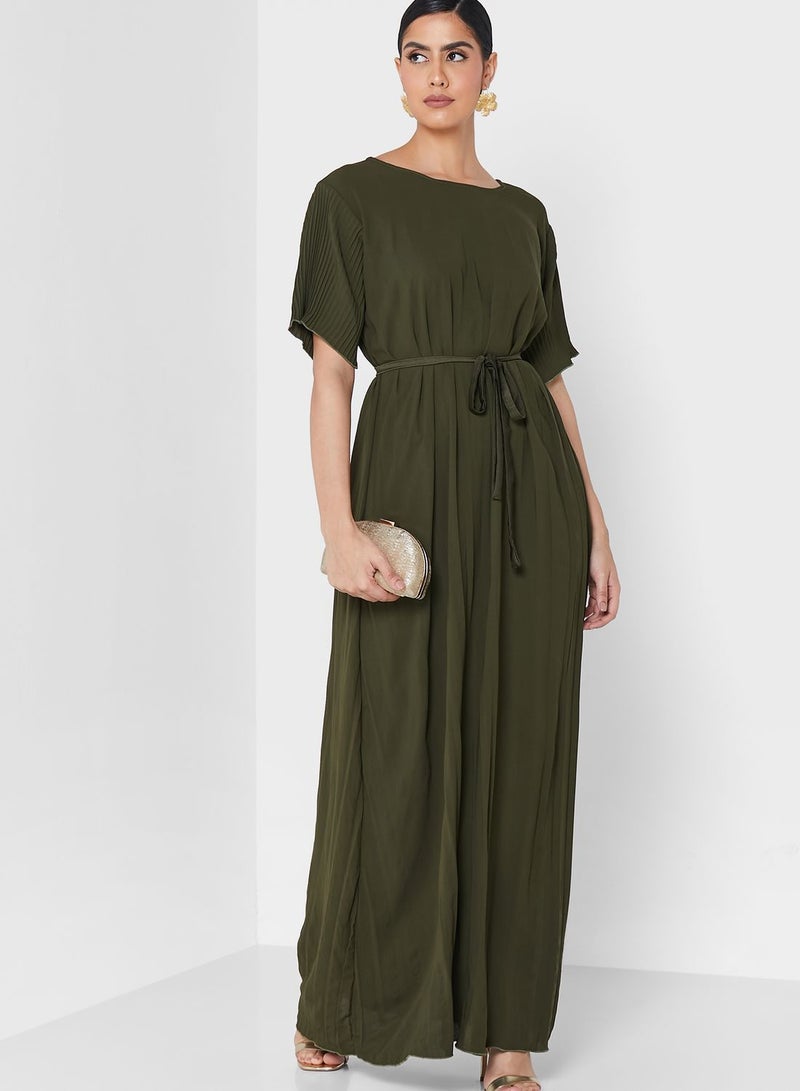 هيا كلوزيت عباية بليسيه بحزام - Image 4