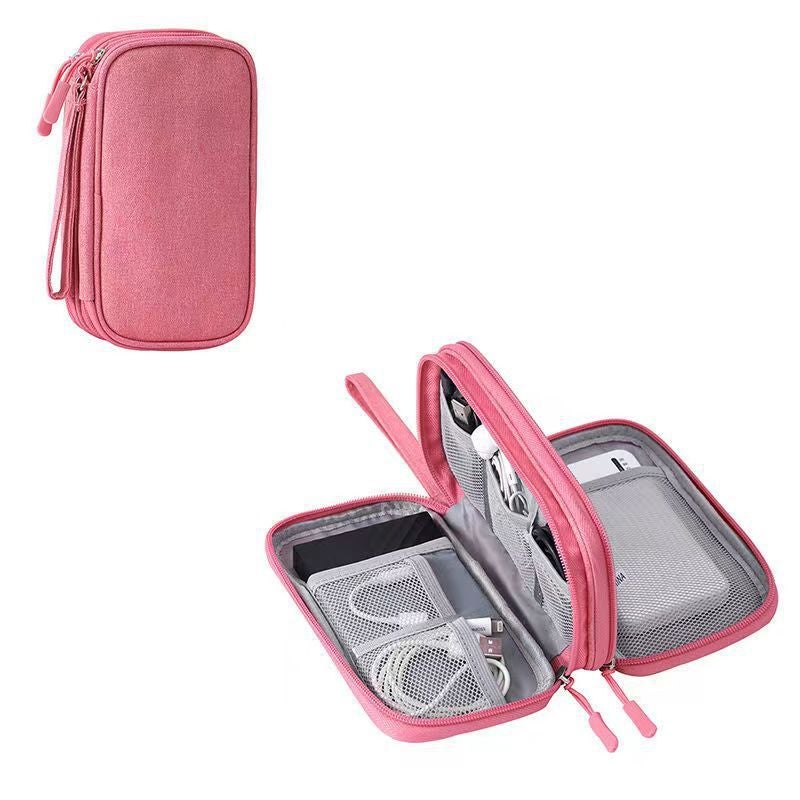 Headset Power Cord Storage Box Waterproof Multifunctional Data Cable Storage Bag Portable Three-Layer Dustproof Storage Bag - Image 5