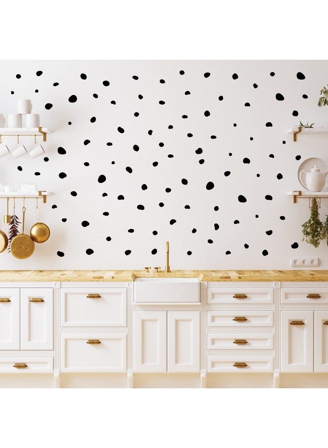 WALL PALZ Decalcomania Irregular Black Dots Wall Decals - Set of 216 Small Dalmation Dot Wall Stickers for Classroom Bedroom Living Room Nursery Bathroom Decor Removable Peel and Stick Indoor Wall Decor - Image 1
