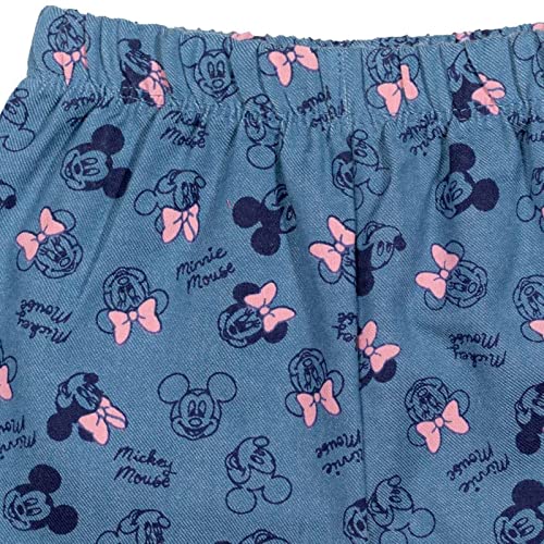 Disney Minnie Mouse Toddler Girls Graphic T-Shirt and Shorts Outfit Set Light Pink/Light Blue 3T - Image 5
