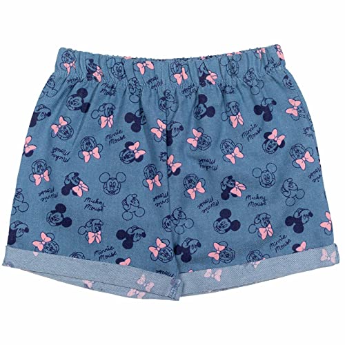 Disney Minnie Mouse Toddler Girls Graphic T-Shirt and Shorts Outfit Set Light Pink/Light Blue 3T - Image 4
