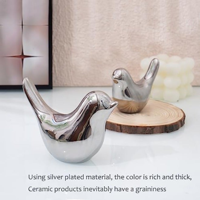 Notakia Small Animal Statues Home Decor Modern Style Birds Decorative Ornaments for Living Room, Bedroom, Office Desktop, Cabinets (Black  2Pcs) - Image 4