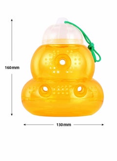 KASTWAVE Insect Trap, 2 Pack Bee Traps, Gourd Bee Traps, Wasp Trap For Hornet Bees Yellow Jackets, Insect Bee Catcher Non Toxic, Reusable, Hanging Outdoor Wasp Deterrent Killer  - Image 2