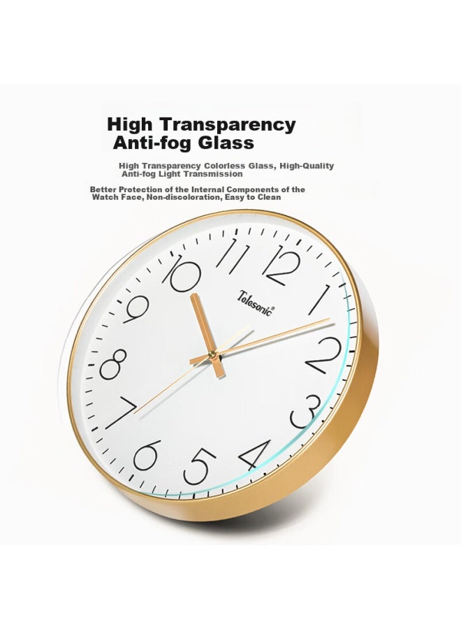 Telesonic Wall Clock, Living Room Clock, Home Use, No Drilling Required, Wall-mounted, 3d High-end Quartz Clock - Image 4