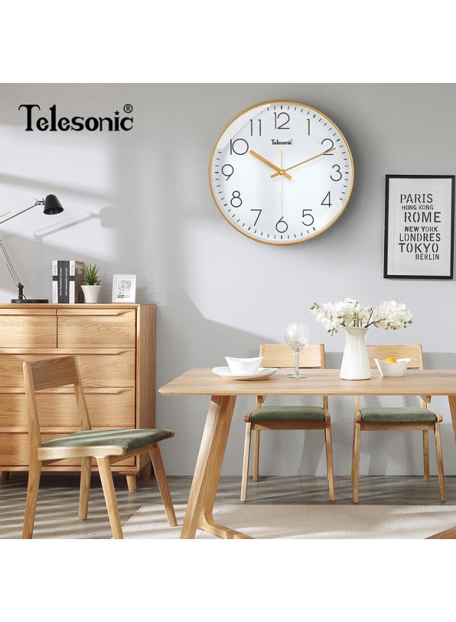 Telesonic Wall Clock, Living Room Clock, Home Use, No Drilling Required, Wall-mounted, 3d High-end Quartz Clock - Image 2