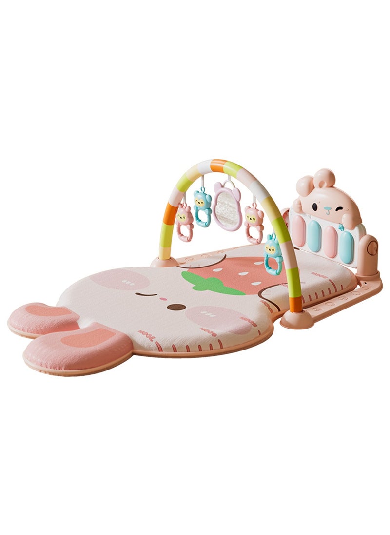 MaBaby Baby Gyms Play Mats Musical Activity Center Baby Piano Gym Mat Tummy Time Padded Mat for Newborn Toddler Infants  - Image 1