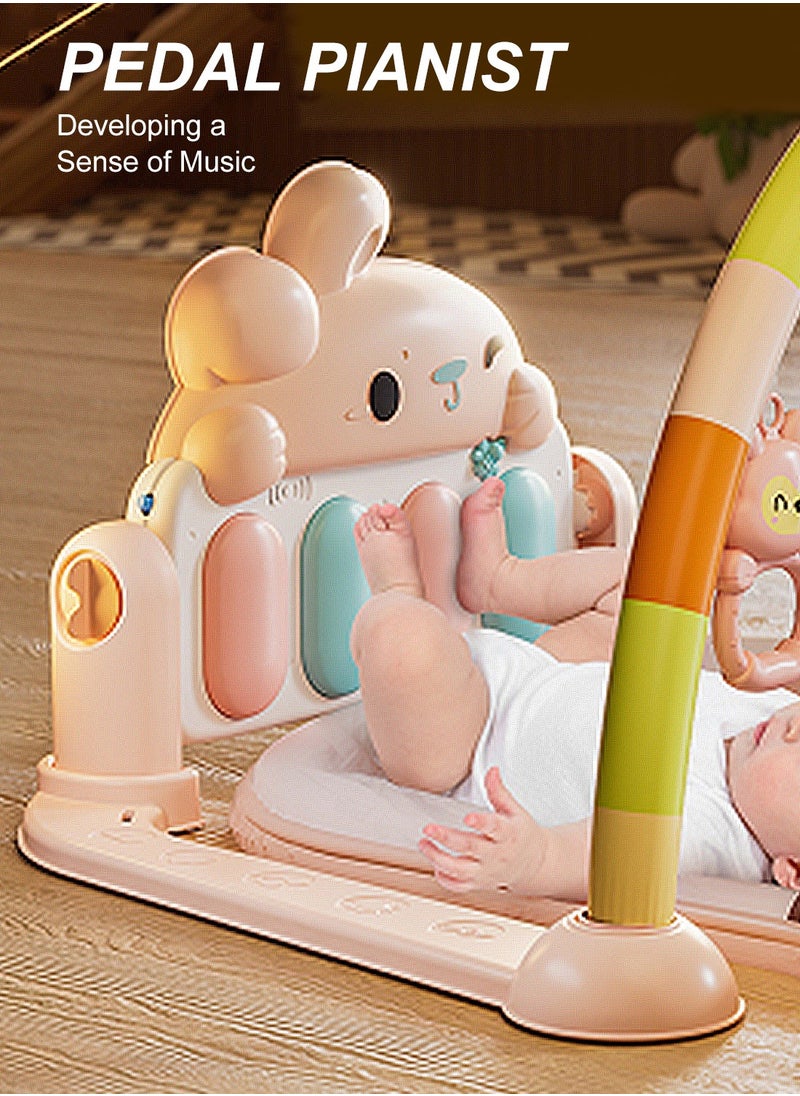 MaBaby Baby Gyms Play Mats Musical Activity Center Baby Piano Gym Mat Tummy Time Padded Mat for Newborn Toddler Infants  - Image 4
