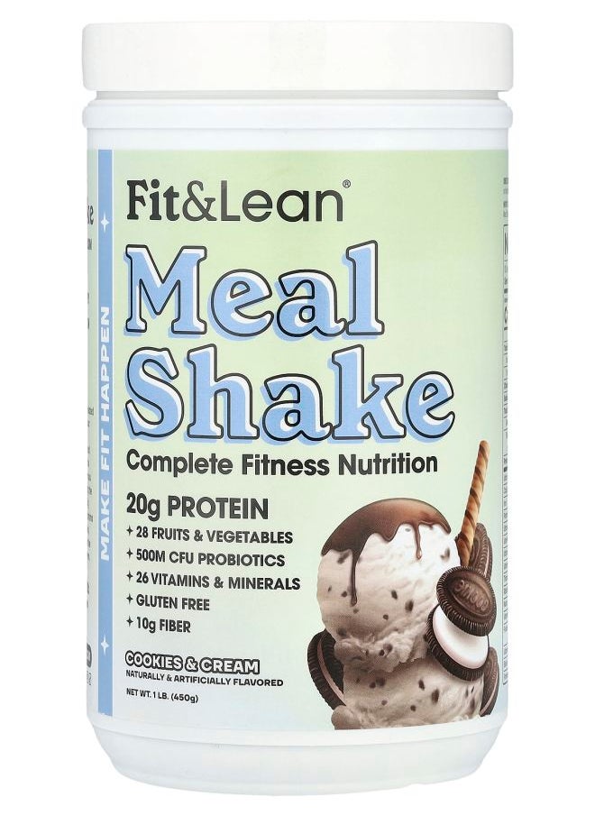 Fit & Lean - Meal Shake Complete Fitness Nutrition Cookies & Cream 1 lb (450 g) - Image 1