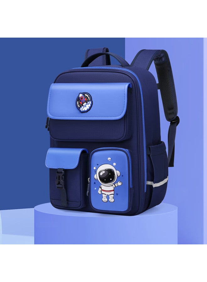 Ninth Castle The Ninth Castle Primary School Student Spine Protection Backpack For Boys Cartoon Astronaut Reduce Burden Backpack For 1-3 Grade Girls Lightweight Children's School Bag - Image 5