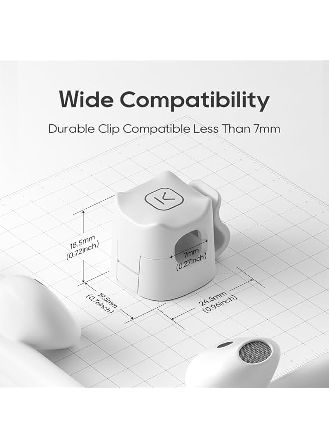 Green Tiger 12 Pack Cable Tidy Clips, Self Adhesive USB Cable Tidy - Holder Clip for Tidy Charging - Wall Mounted Cable Organiser, For Phone Charging Cable, Kitchen Appliances, Office Supplies (White,Black) - Image 2