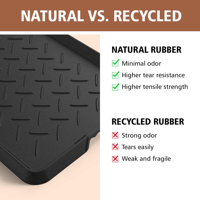 UltraLegend Extra Large Heavy Duty Boot Natural Rubber Shoe Mat for Entryway with Shoes Brush Large Boot Mat Multi-Purpose for Indoor or Outdoor, 16.1x 47.6 Inches - Image 5