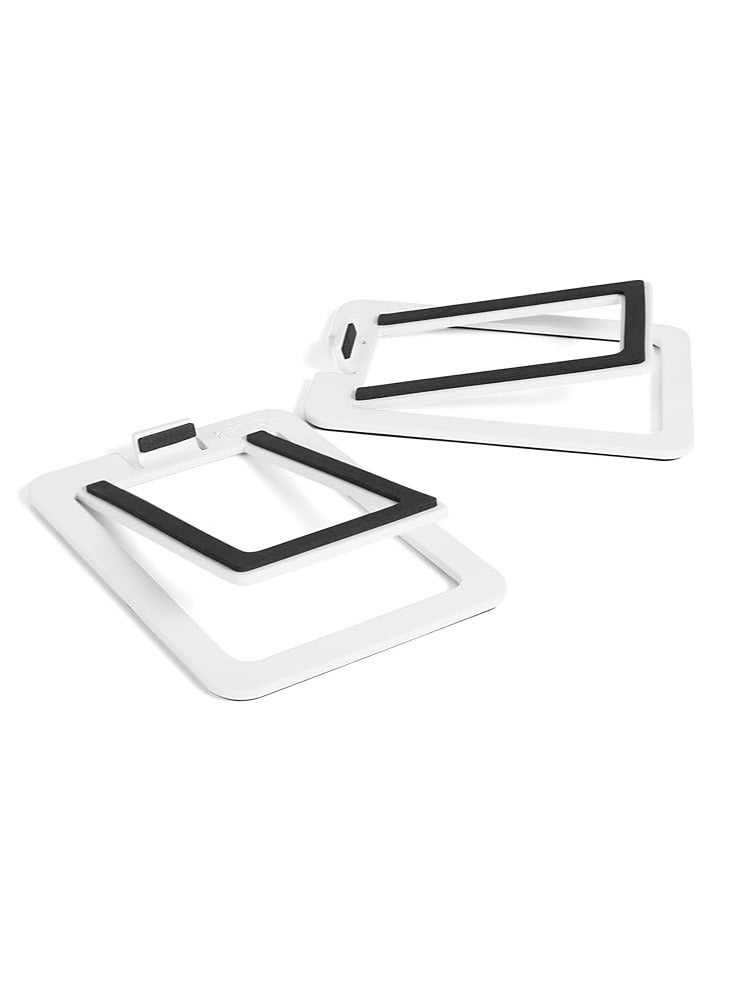 Desktop Computer Audio Stand, Desktop Computer Speaker Bracket Bracket (White, 11.5*15.5*0.03cm) - Image 1