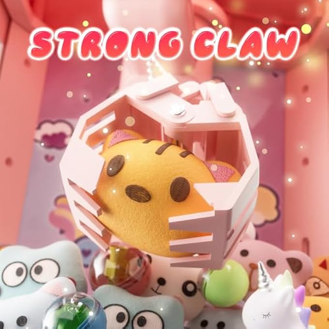 UNICORNS CLAW MACHINE, MINI VENDING MACHINE WITH LIGHTS & MUSIC, ADJUSTABLE SOUND, CANDY AND ELECTRONIC PRIZE DISPENSER, INCLUDES 45 TOYS, CANDY AND BIRTHDAY GIFT FOR KIDS GIRLS AGES 6+ - Image 2