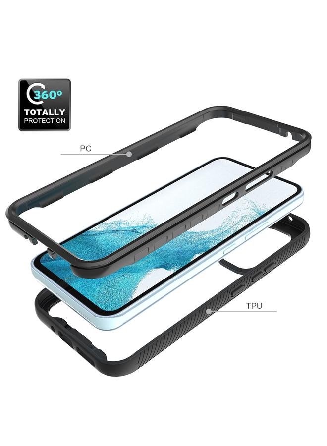 S-TOP Case For Samsung Galaxy A54 5G Starry Sky Solid Color Shockproof TPU Clear PC Phone Case - Image 4