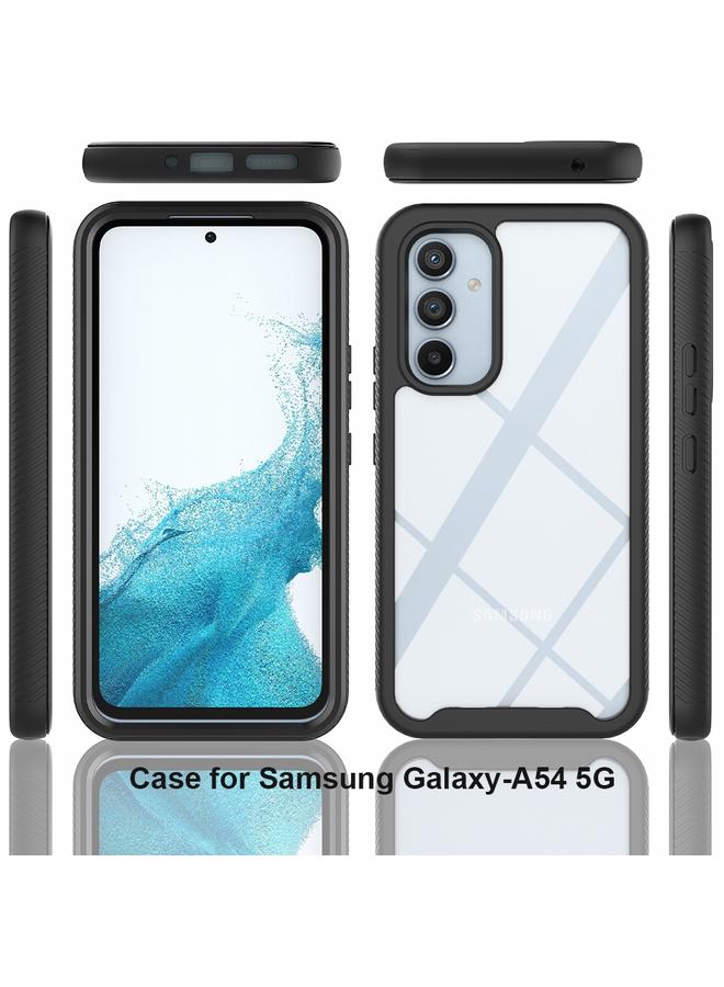 S-TOP Case For Samsung Galaxy A54 5G Starry Sky Solid Color Shockproof TPU Clear PC Phone Case - Image 3