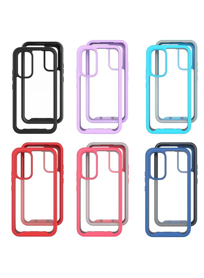 S-TOP Case For Samsung Galaxy A54 5G Starry Sky Solid Color Shockproof TPU Clear PC Phone Case - Image 2