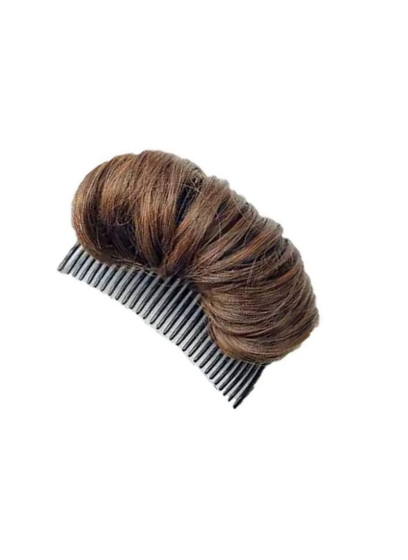 erioctry - Erioctry Hair Bun Invisible False Hair Clip Charming Fluffy Princess Styling Volume Hair Pad for Women Girls Light Brown 10cm length - Image 1