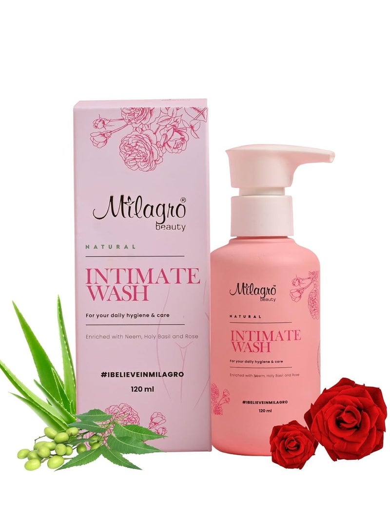 Milagro Beauty Natural Intimate Wash Gentle 120ml - Image 1