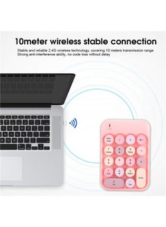 Generic Wireless Numeric Keypad, Mini Digital Numpad 18 Keys Ergonomic Number Pad Keyboard with 2.4G USB Receiver (Pink)  - Image 3
