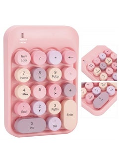 Generic Wireless Numeric Keypad, Mini Digital Numpad 18 Keys Ergonomic Number Pad Keyboard with 2.4G USB Receiver (Pink)  - Image 5