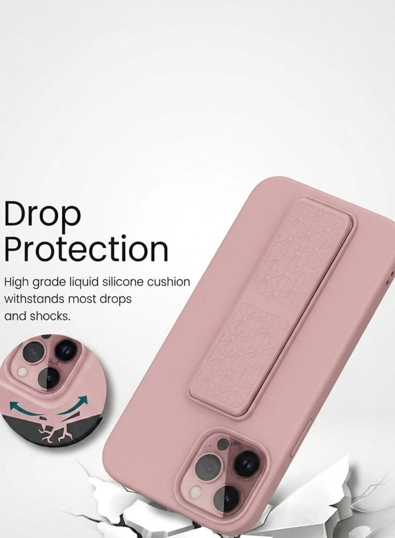 iPhone 12 Pro Max Case Silicone Kickstand Finger Grip Cover For iPhone 12 Pro Max Flexible Soft Ultra-Thin Lightweight Case For iPhone 12 Pro Max 6.7-inch - Image 5