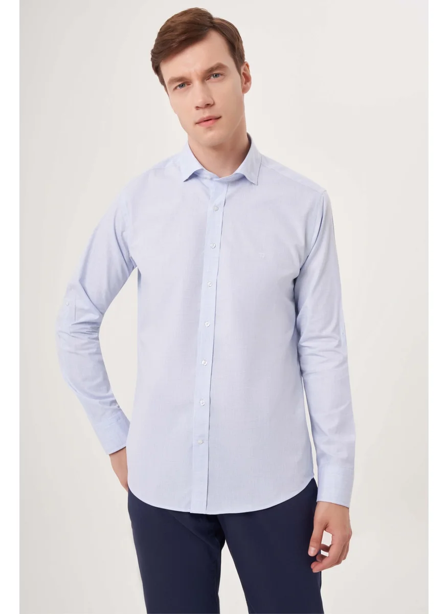 Bisse Men's Sleeve Epaulette Shirt Light Blue GM23Y231096_D33