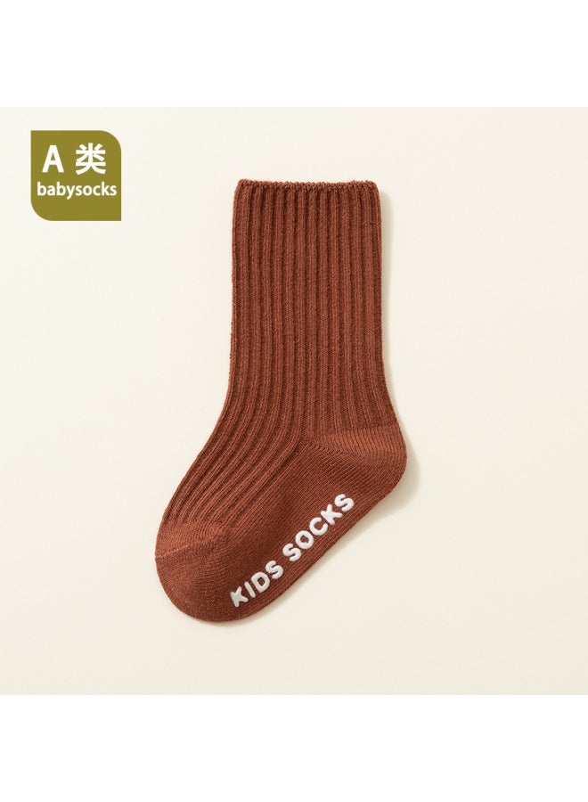 25 Newborn Baby Spring And Autumn Double Needle Dot Glue Non-slip Baby Mid-tube Loose Mouth Non-tightening Toddler Floor Socks