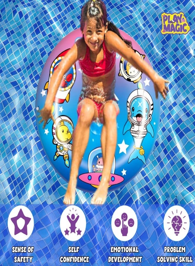 PlayMagic Space Theme & Rainbow Horse Pool Swim Ring | Naruto-Inspired Inflatable Water Ring | 80cm Large Size Swim Tube for Kids & Adults | Fun Pool Toy for Summer & Beach - 60 cm - Image 2