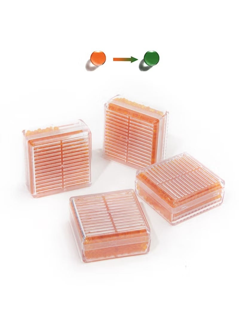 SYOSI Indicating Silica Gel Desiccant, ABS Box Desiccant 60g Reusable Silica Gel Desiccant for Car, Closet, Cabinet, Bag, Storage Box (4 Packs)