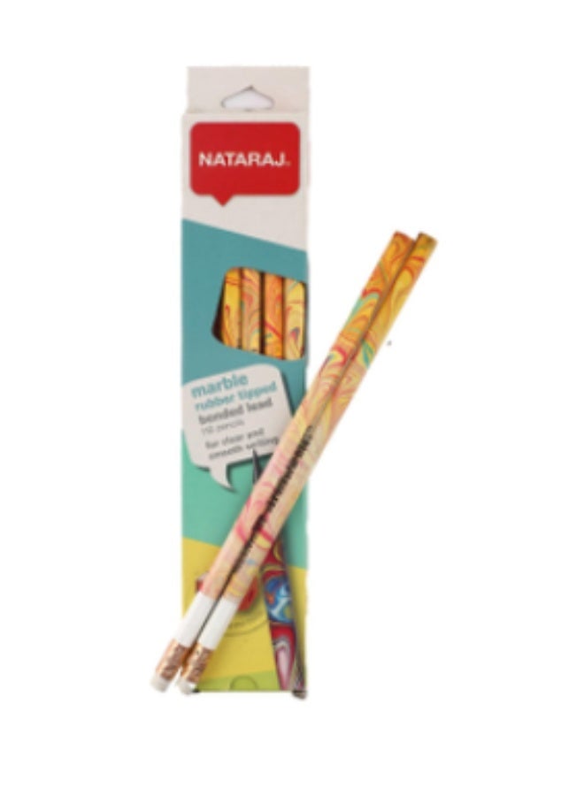 ناتاراج قلم رصاص ماربل + مطاط 12 قطعة ناتراج - Image 2