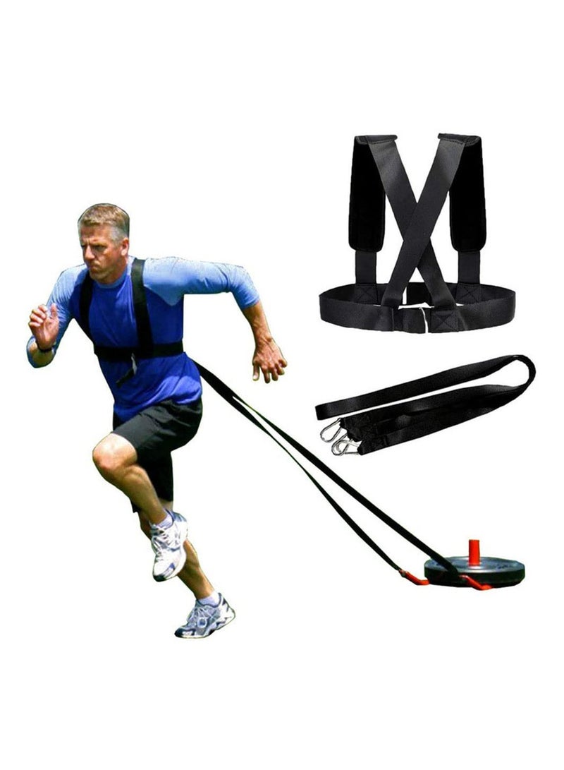 SYOSI Sled Harness Vest Waist Belt Pulling Strap, Explosive Force Bounce Physical Training Resistance Rope Improving Speed, Stamina and Strength with Pull Strap Fitness Speed Strength Training - Image 1