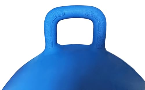 AppleRound Space Hopper Ball with Air Pump 22in55cm Diameter for Age 1013 Kangaroo Bouncer Hippity Hoppity Hop Ball for Taller Children Plain Color Blue - Image 5