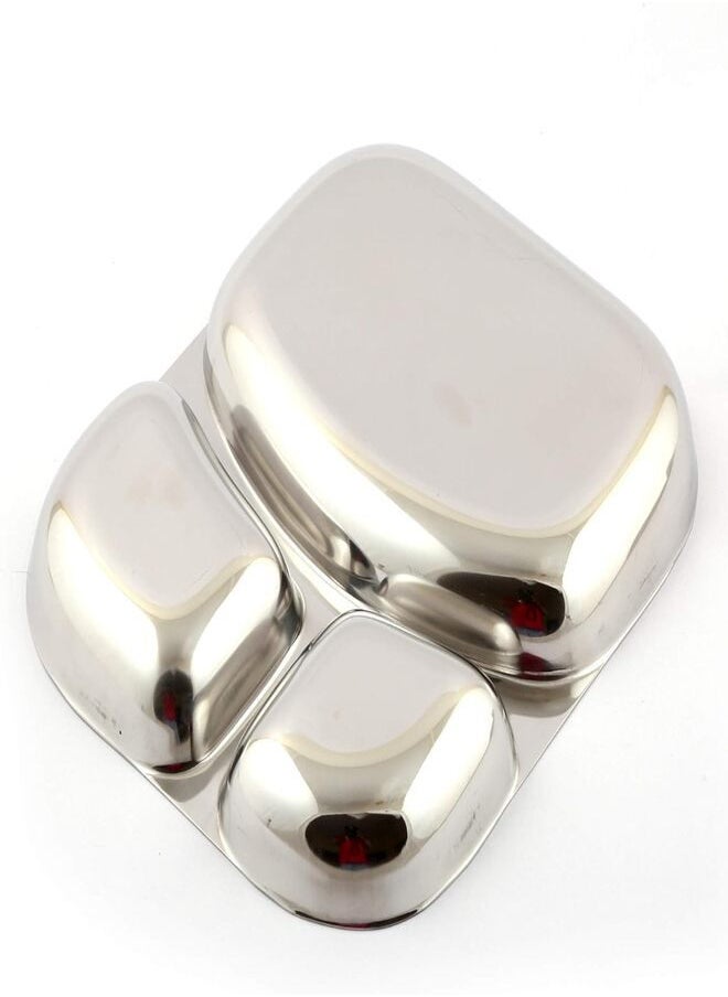 KCL KCL Stainless Steel (20 Guage) Mirror Finish Dynasty Plate - 1 Unit - (Diameter - 22 Cms)  - Image 3