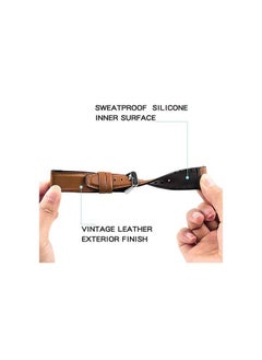 Generic Leather Replacement Strap 20mm For Amazfit Bip U Pro / Bip / Bip Lite / Bip S / Bip S Lite / Bip U - Camel  - Image 3