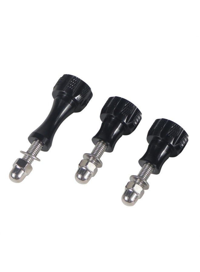 Generic Aluminum Alloy Screw Accessories GoPro11 Series 360 Xinjiang Sports Camera Metal Long And Short Color Screw Nut-Color:Black-three-piece Set - Image 1
