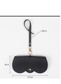 Golden 3 Piece Portable Eyeglass Case Portable Glasses Bag Creative Glasses Box Anti-Stress Sun Glasses Storage Bag Men & Women Myopia Glasses Protective Cover, Ultra-Fine Leather Soft & Protective(3 Colors)  - Image 2